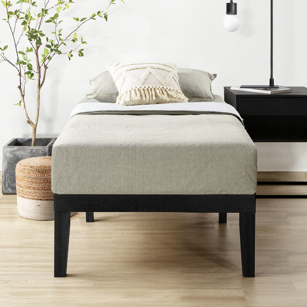 Klassisches 16-Zoll-Plattformbettgestell aus Massivholz in verschiedenen Ausführungen