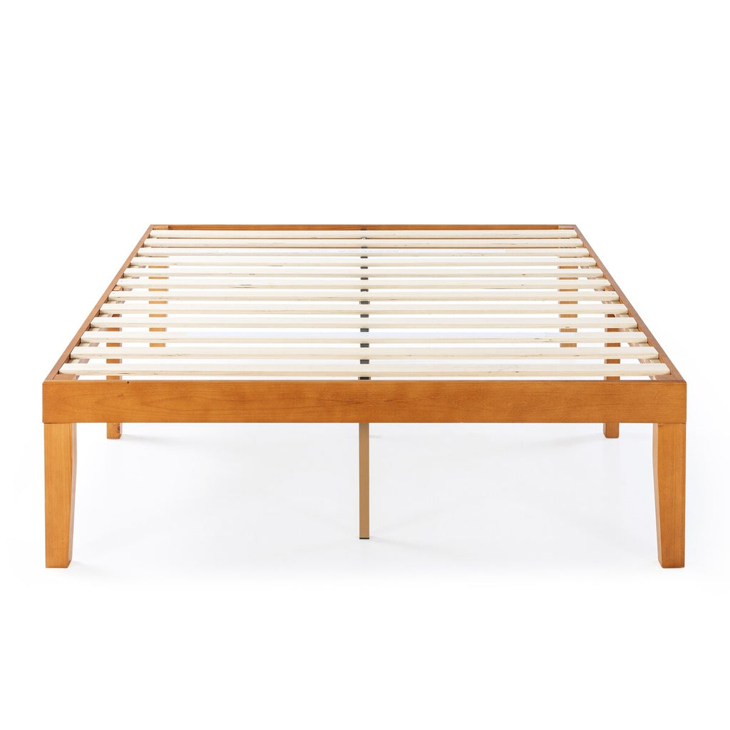 Klassisches 16-Zoll-Plattformbettgestell aus Massivholz in verschiedenen Ausführungen