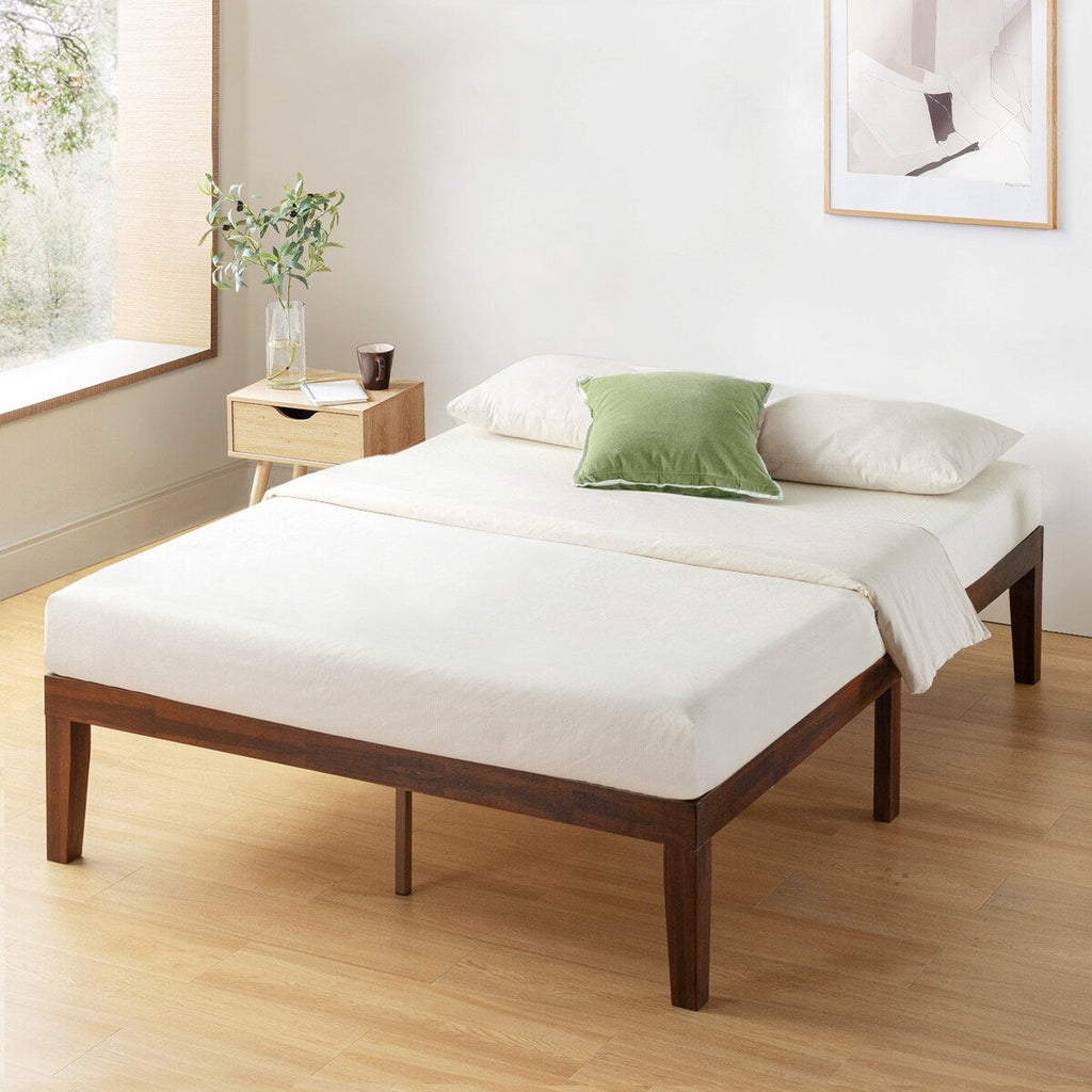 Klassisches 16-Zoll-Plattformbettgestell aus Massivholz in verschiedenen Ausführungen