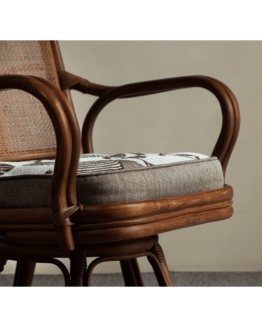 Ray Mini-Drehstuhl aus Rattan