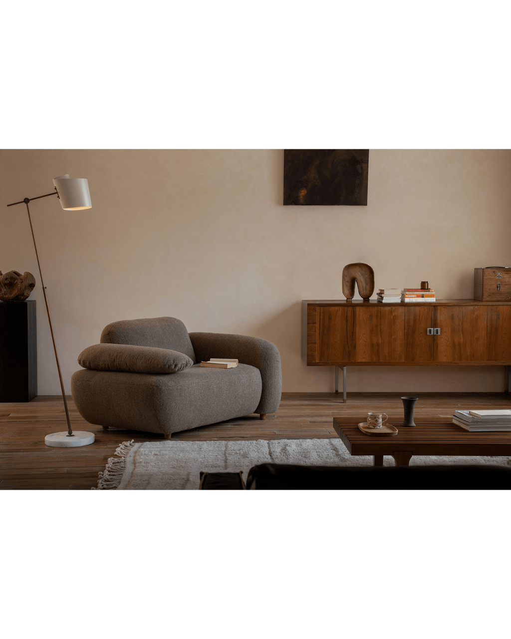 Gestein Bouclé Sessel