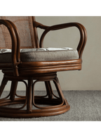 Ray Mini-Drehstuhl aus Rattan