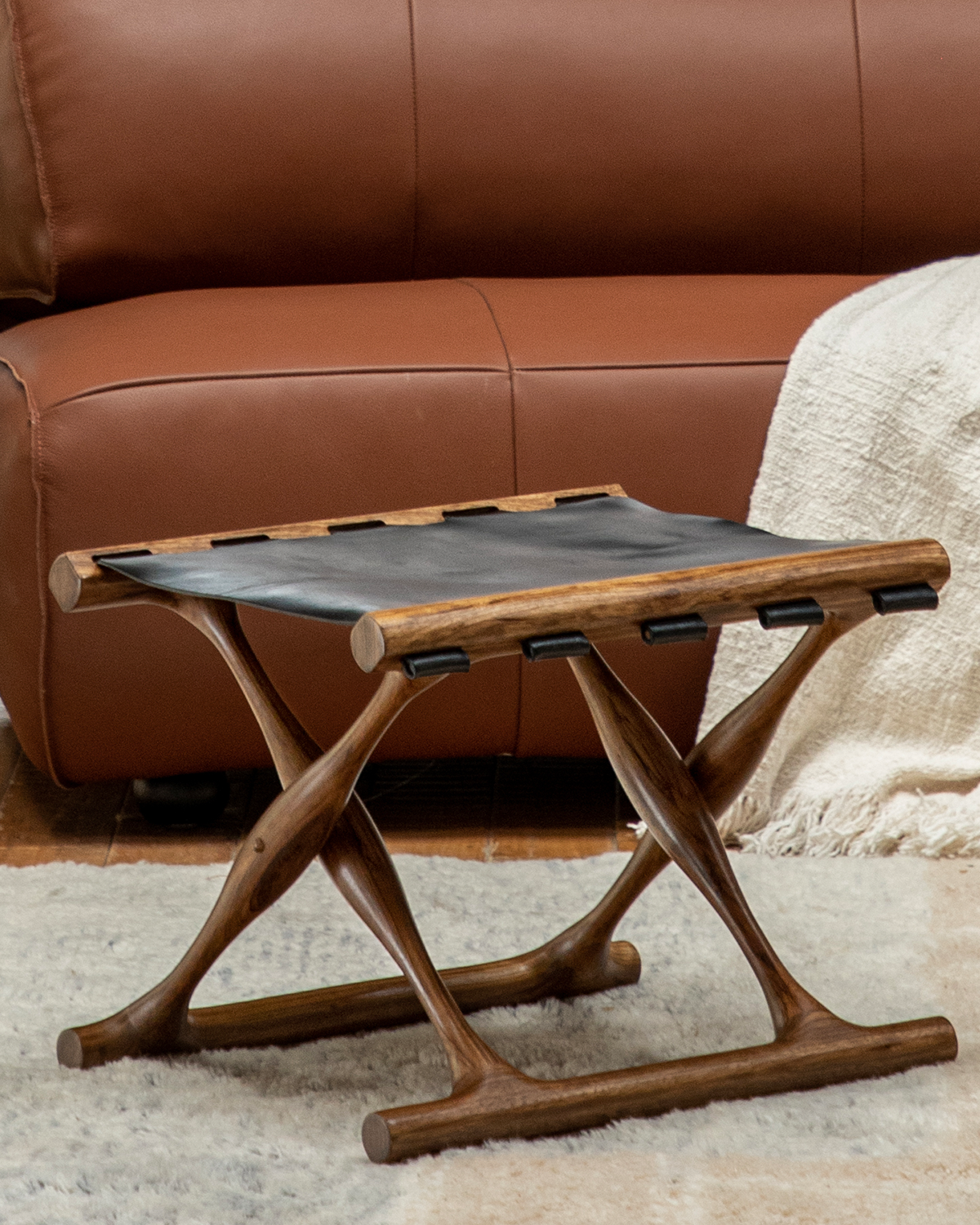 Maverick Leather Stool