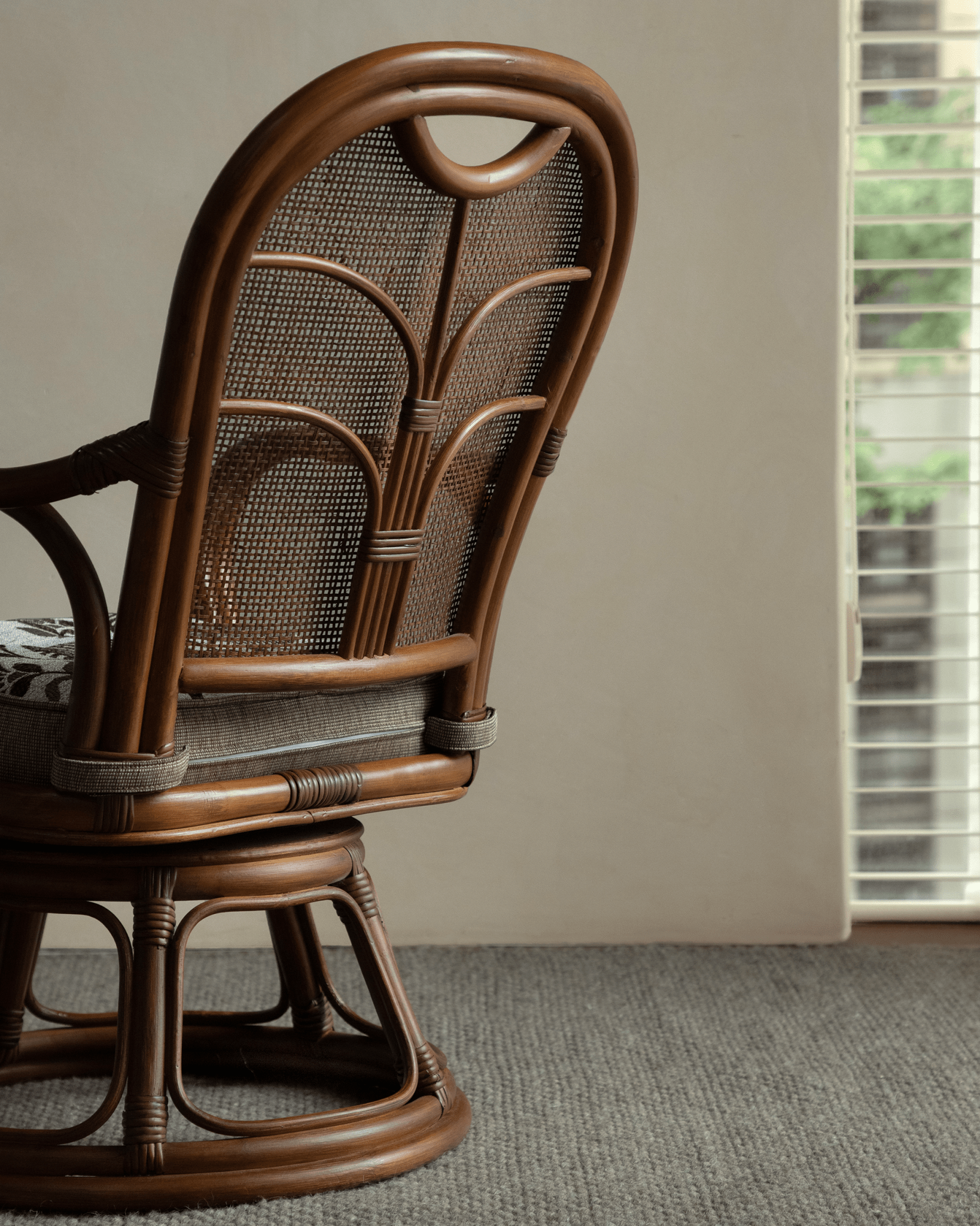 Ray Mini-Drehstuhl aus Rattan