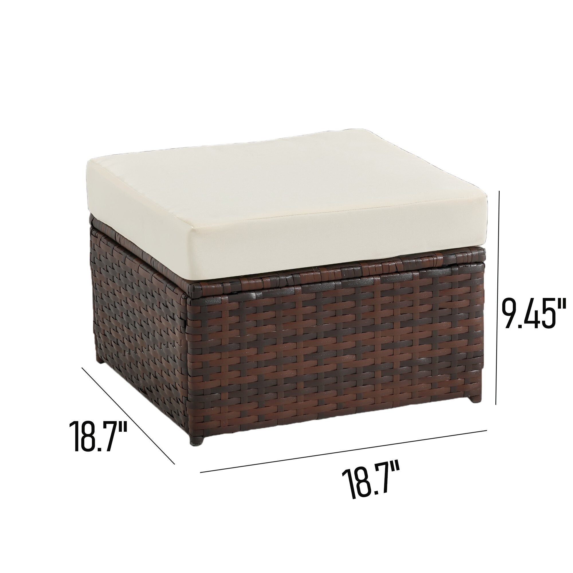 2er-Set Gartenhocker aus Rattan – Sonderangebot