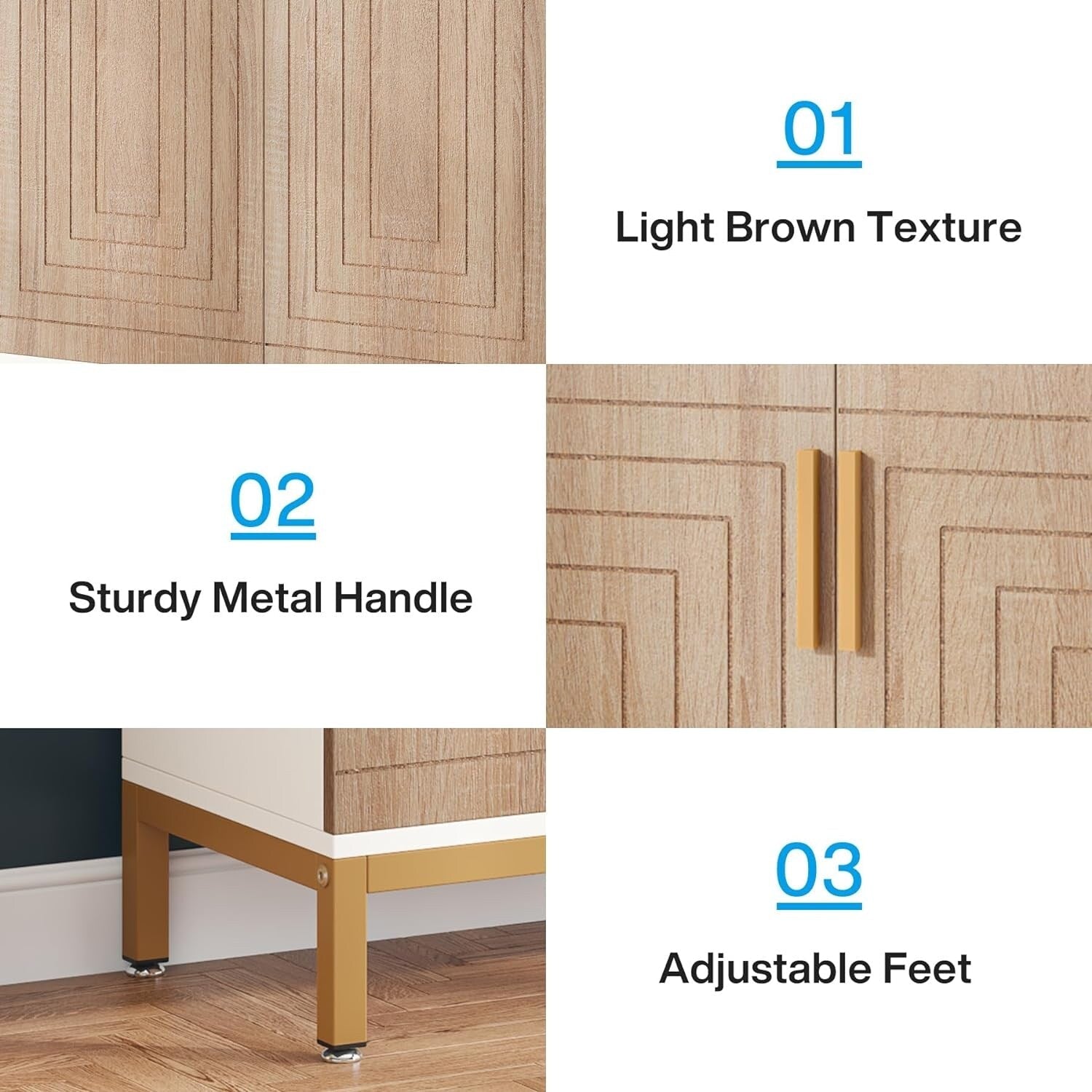 Moderner Schuhschrank mit Türen für 20 Paar Schuhe, 6-stöckiges, freistehendes Schuhregal für den Eingangsbereich