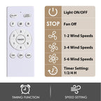 20-Zoll-Deckenventilator mit niedrigem Profil, moderner Landhausstil, Holzoptik, Käfigdesign, Beleuchtung und Fernbedienung