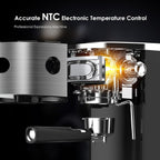 Espressomaschine (20 Bar) mit Milchaufschäumer, Dampfdüse, Cappuccino- und Latte-Maschine für den Haushalt, ideales Geschenk für Kaffeeliebhaber