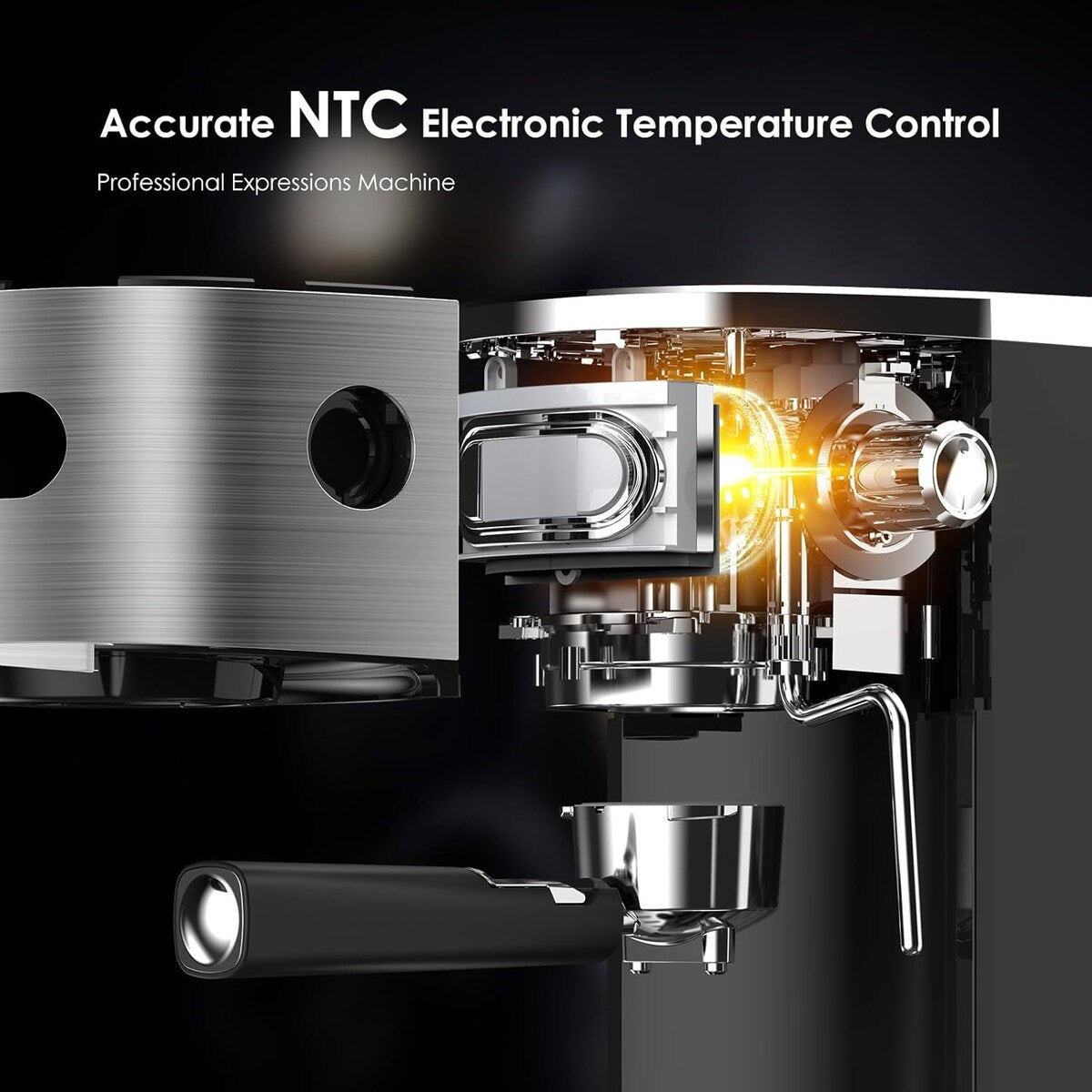 Espressomaschine (20 Bar) mit Milchaufschäumer, Dampfdüse, Cappuccino- und Latte-Maschine für den Haushalt, ideales Geschenk für Kaffeeliebhaber