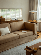 Sofa mit Rock aus Leinen