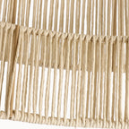 4-flammiger, gestufter Rattan-Trommel-Kronleuchter mit schwarzem Baldachin – 22 Zoll breit