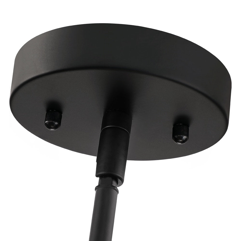 4-flammiger, gestufter Rattan-Trommel-Kronleuchter mit schwarzem Baldachin – 22 Zoll breit