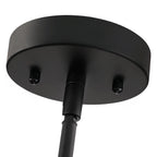 4-flammiger, gestufter Rattan-Trommel-Kronleuchter mit schwarzem Baldachin – 22 Zoll breit