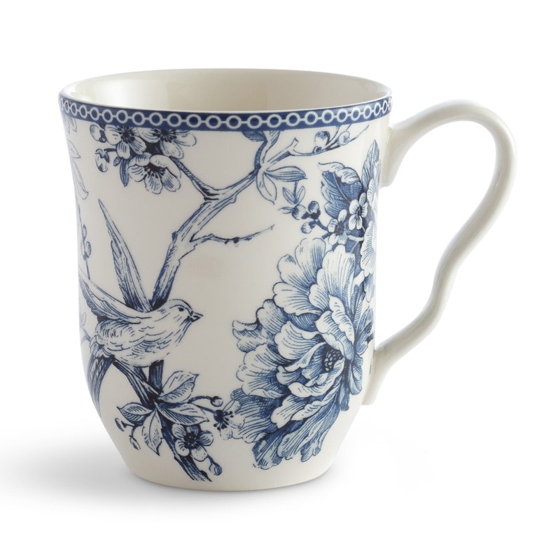 222 Fifth Adelaide 16-teiliges Porzellan-Geschirrset, Blau