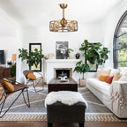 22 Moderner Kristall-Käfig-Deckenventilator-Kronleuchter mit Fernbedienung