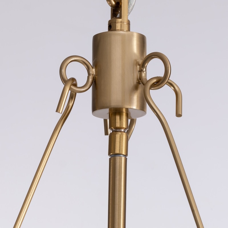 Moderner goldener Kristall-Kronleuchter (60 cm) mit 6 Leuchten im glamourösen Trommel-Design für Kücheninsel und Esszimmer