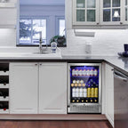 24-Zoll-Getränkekühlschrank mit integriertem Weinkühler und Minikühlschrank
