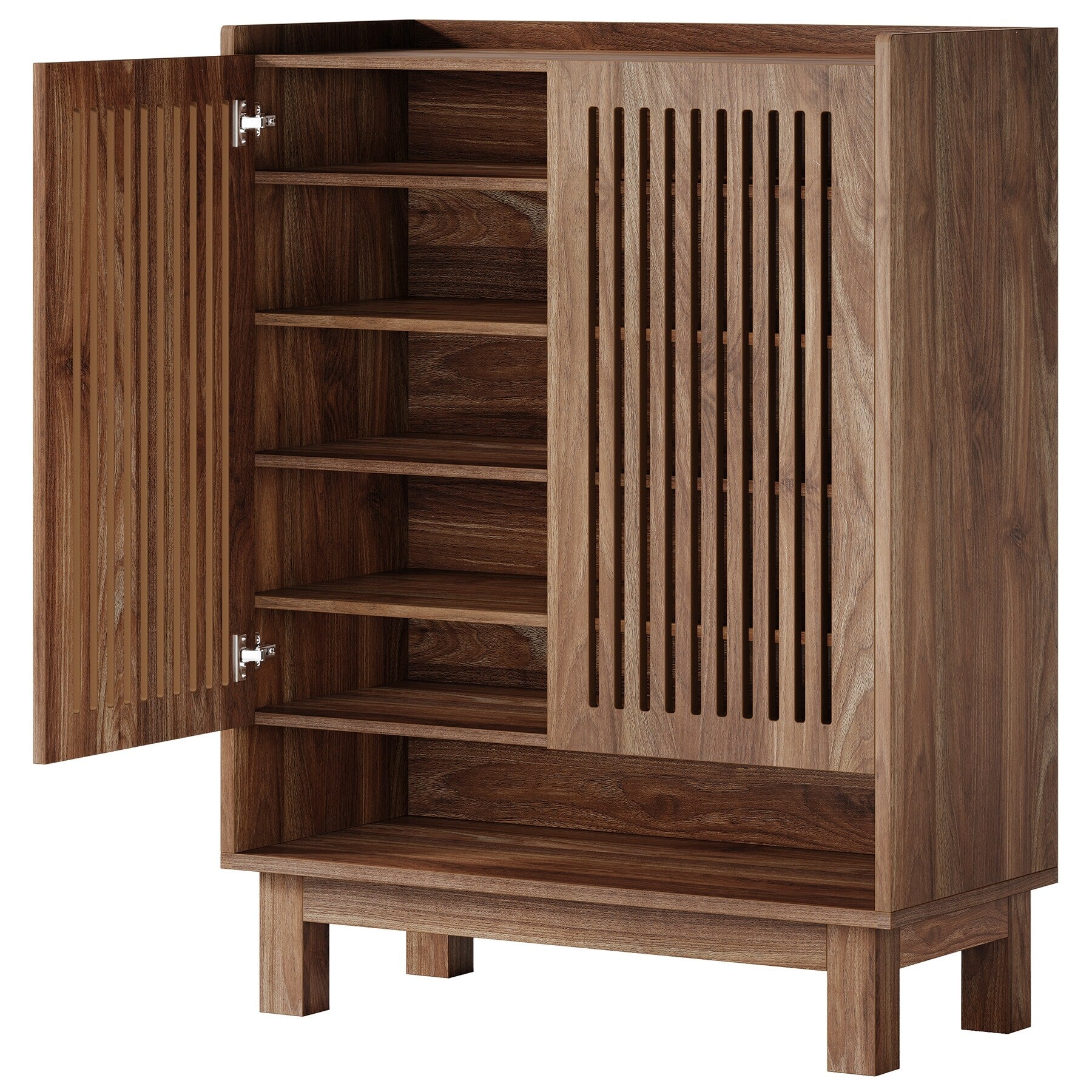 Schuhschrank mit Tür für 24 Paar Schuhe, geeignet für Eingangsbereich und Wohnzimmer