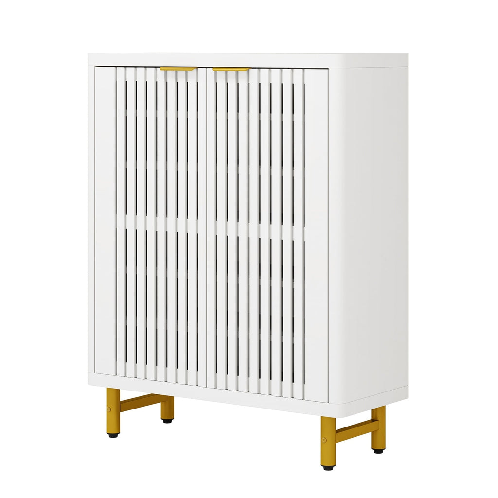 Schuhschrank mit Tür für 24 Paar Schuhe, geeignet für Eingangsbereich und Wohnzimmer