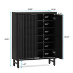 Schuhschrank mit Tür für 24 Paar Schuhe, geeignet für Eingangsbereich und Wohnzimmer