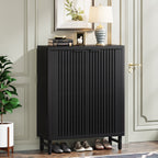 Schuhschrank mit Tür für 24 Paar Schuhe, geeignet für Eingangsbereich und Wohnzimmer