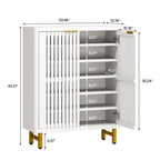 Schuhschrank mit Tür für 24 Paar Schuhe, geeignet für Eingangsbereich und Wohnzimmer