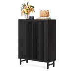 Schuhschrank mit Tür für 24 Paar Schuhe, geeignet für Eingangsbereich und Wohnzimmer