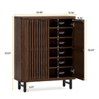 Schuhschrank mit Tür für 24 Paar Schuhe, geeignet für Eingangsbereich und Wohnzimmer