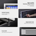 24-Zoll-Getränkekühlschrank für 140 Dosen, geeignet für Limonaden, Wein und andere Getränke – 24 Zoll