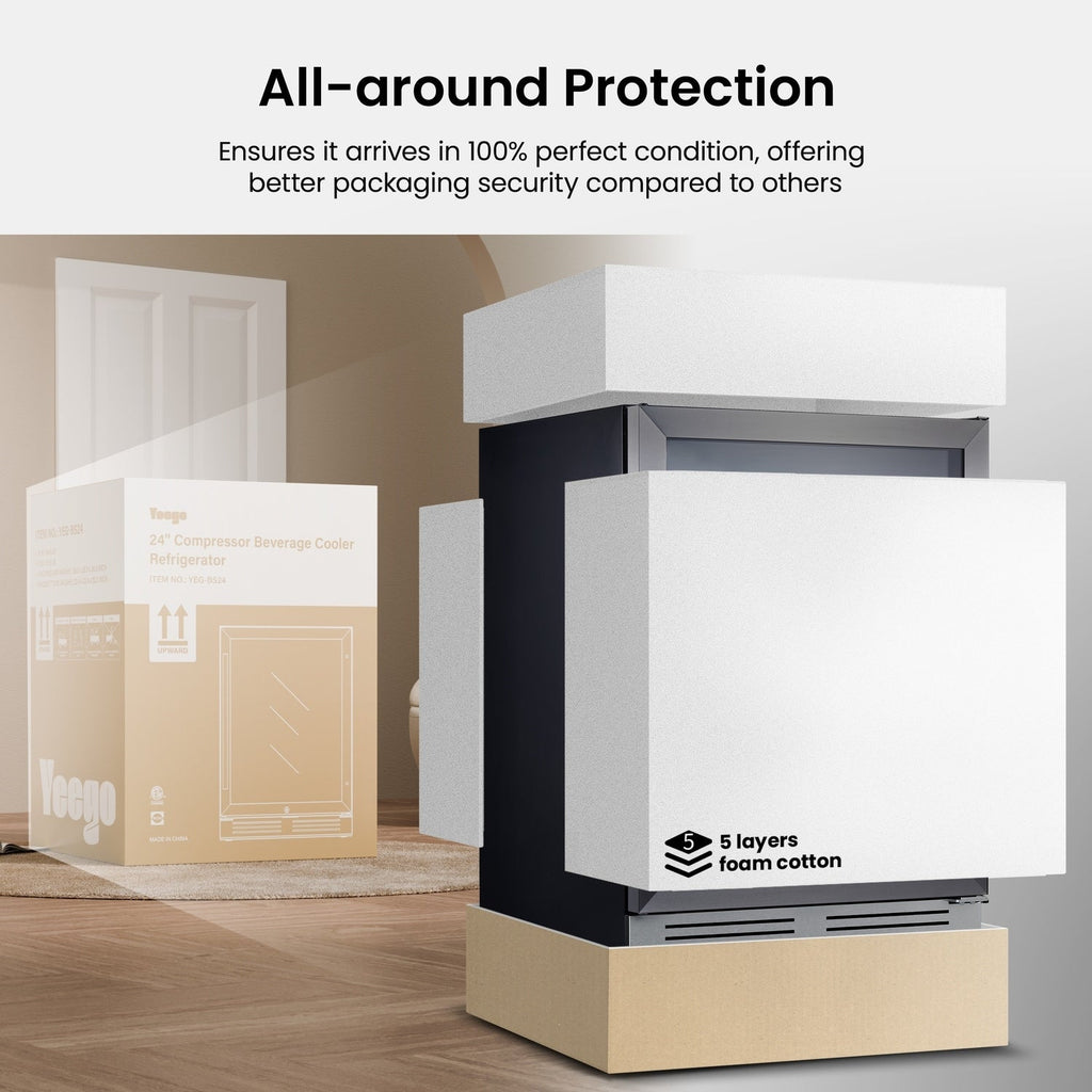 24-Zoll-Getränkekühlschrank für 140 Dosen, geeignet für Limonaden, Wein und andere Getränke – 24 Zoll