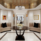 24,8 Zoll (63 cm) hoher, 8-flammiger Kronleuchter im Landhausstil, Kristallkronleuchter, Trommelkronleuchter für Esszimmer, Wohnzimmer, Schlafzimmer, Küche