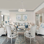 24,8 Zoll (63 cm) hoher, 8-flammiger Kronleuchter im Landhausstil, Kristallkronleuchter, Trommelkronleuchter für Esszimmer, Wohnzimmer, Schlafzimmer, Küche