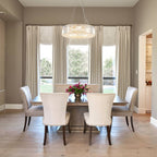 24,8 Zoll (63 cm) hoher, 8-flammiger Kronleuchter im Landhausstil, Kristallkronleuchter, Trommelkronleuchter für Esszimmer, Wohnzimmer, Schlafzimmer, Küche