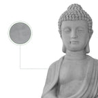25,6 Zoll große, leichte Betonstatue eines meditierenden Buddhas