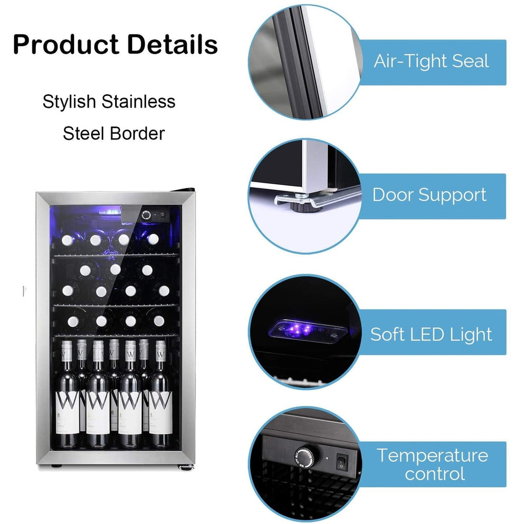 Weinkühlschrank/Getränkeschrank/Minikühlschrank für 26 Flaschen – 44,5 x 49 x 79 cm