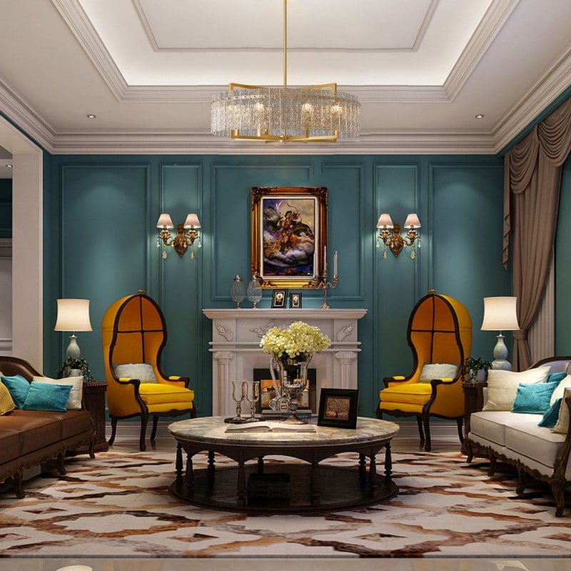 26 Zoll (ca. 66 cm) großer, moderner Kristall-Kronleuchter in Trommelform mit 6 Leuchten, glamourös, dimmbar, für Kücheninseln und Esszimmer. Mit Milchglas.