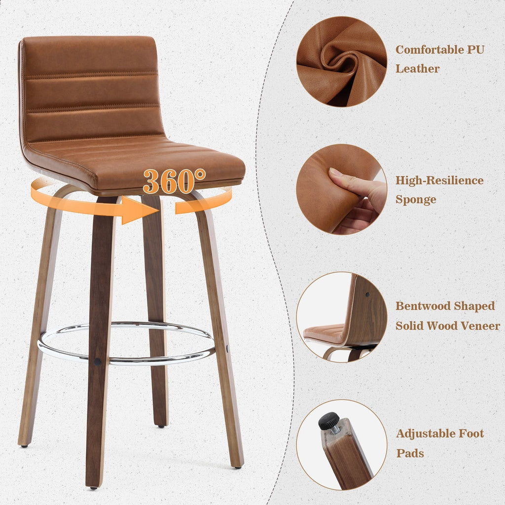 26/29 Barhocker/Tresenhocker aus Kunstleder, drehbar, 2er-/3er-Set