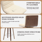 26/29 Barhocker/Tresenhocker aus Kunstleder, drehbar, 2er-/3er-Set