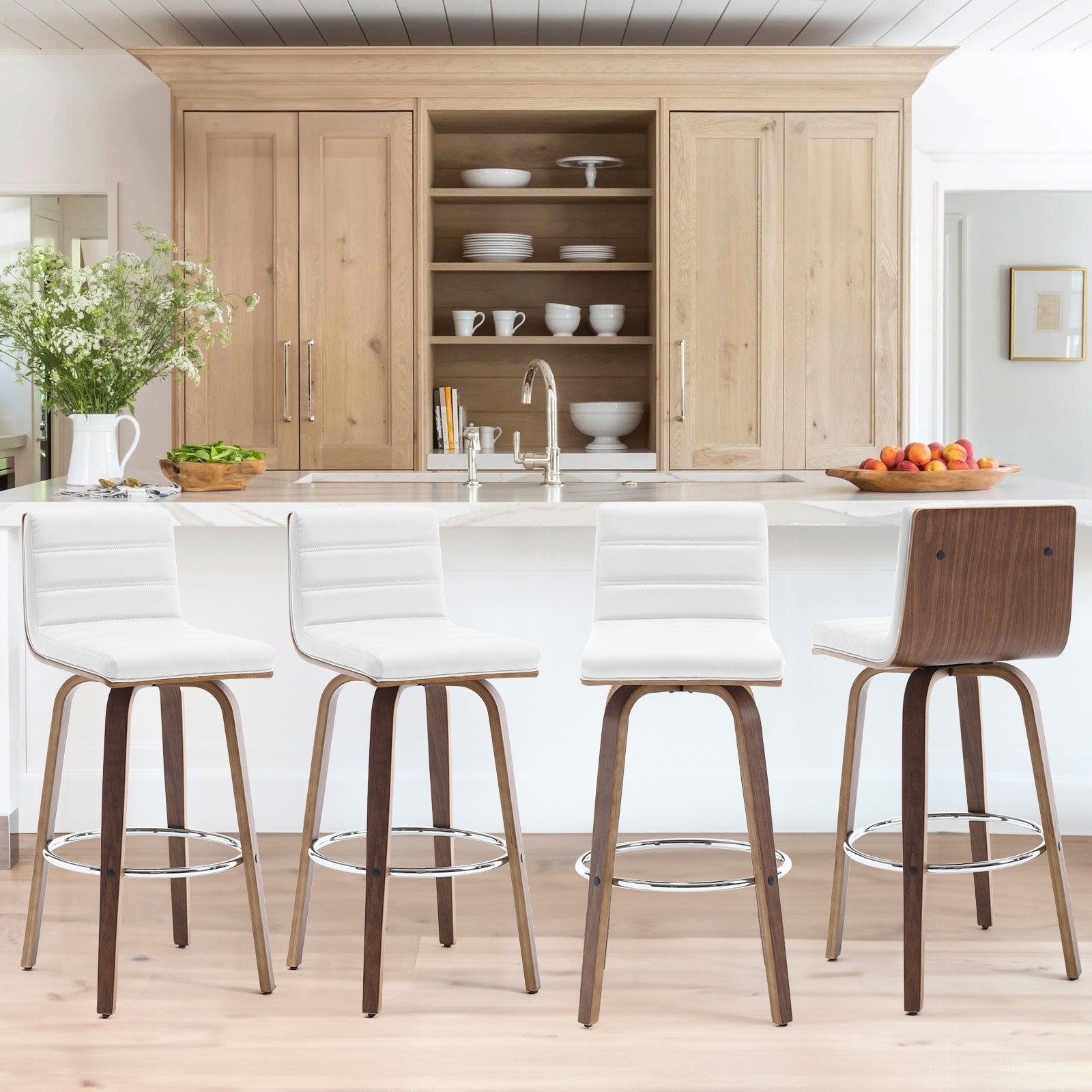 26/29 Barhocker/Tresenhocker aus Kunstleder, drehbar, 2er-/3er-Set