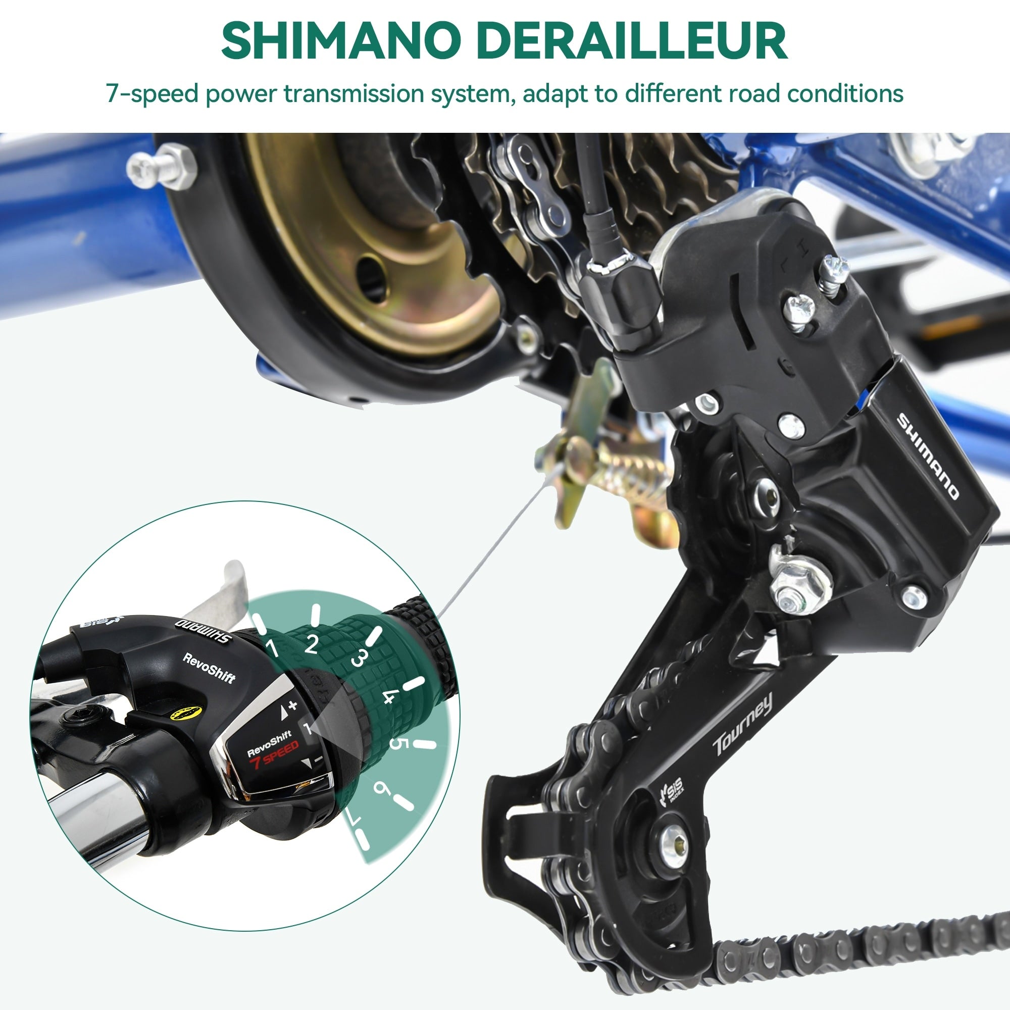 26 Dreiräder für Erwachsene, 3 Räder, 7-Gang-Dreirad