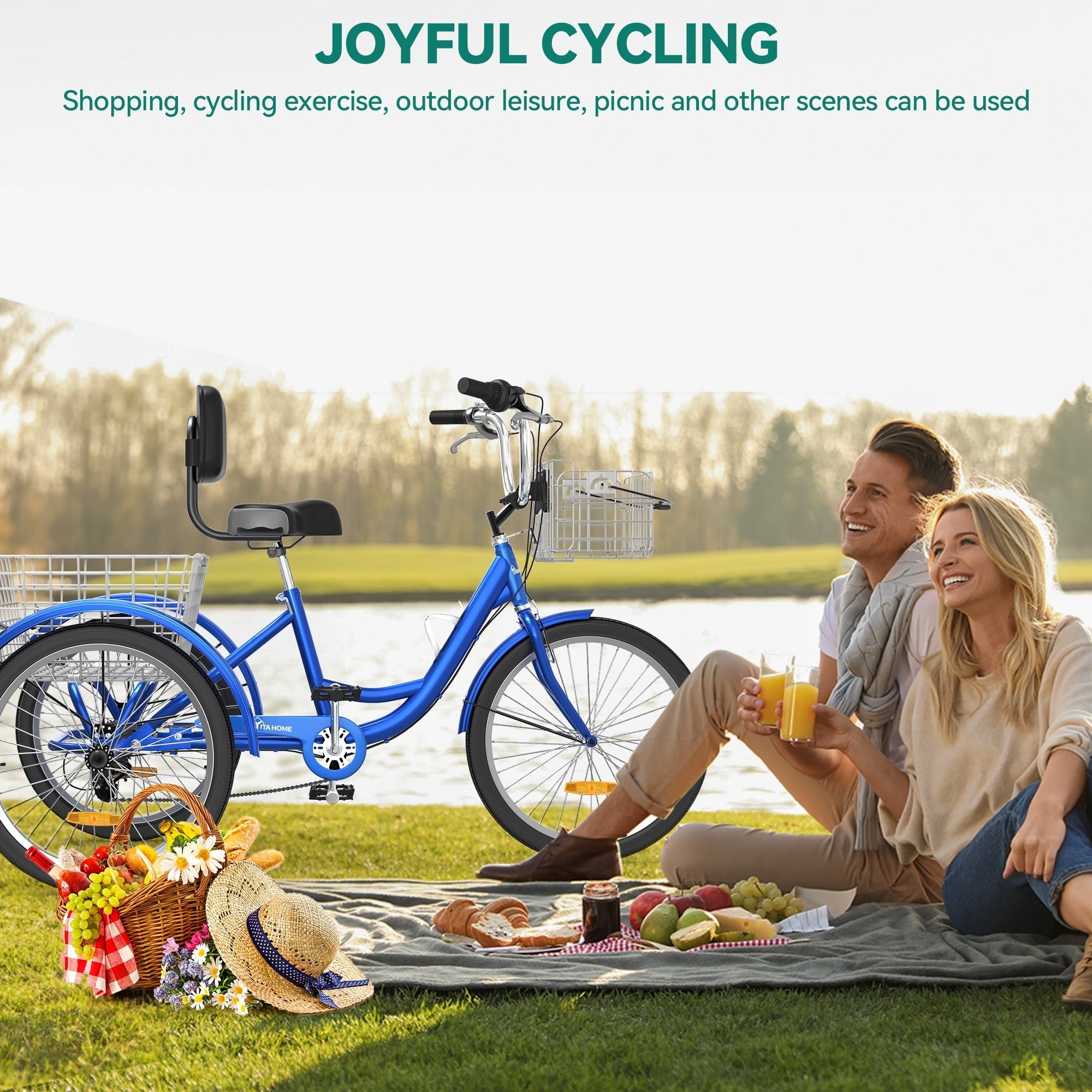 26 Dreiräder für Erwachsene, 3 Räder, 7-Gang-Dreirad