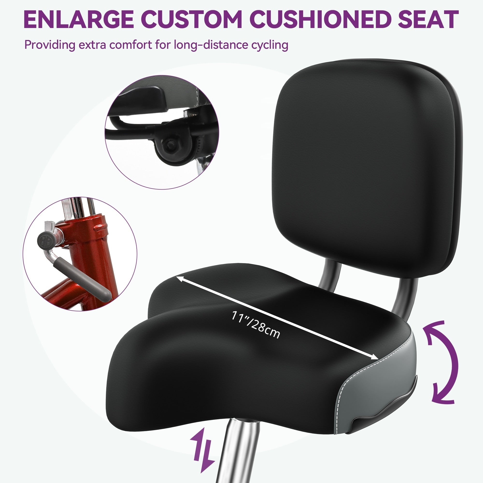 26 blaue Dreiräder für Erwachsene mit abnehmbaren Körben