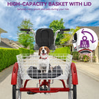 26 blaue Dreiräder für Erwachsene mit abnehmbaren Körben