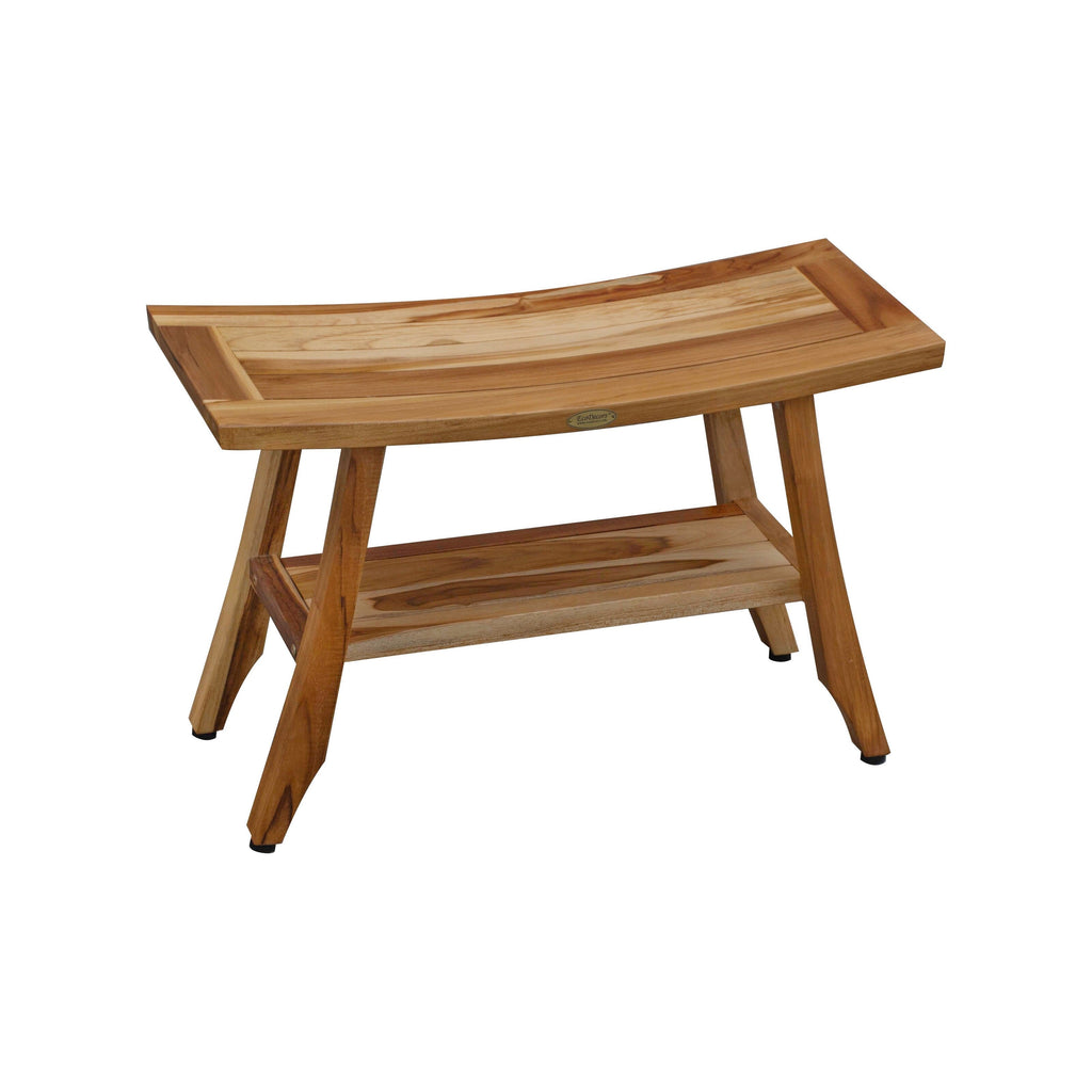 EcoDecors 71 cm (28 Zoll) Teak-Duschbank, Holzbank, Badezimmerbank, Teak-Badezimmerbank, Teak-Duschhocker, Teak-Duschsitz