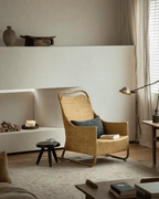Schlitten-Loungesessel aus Rattan