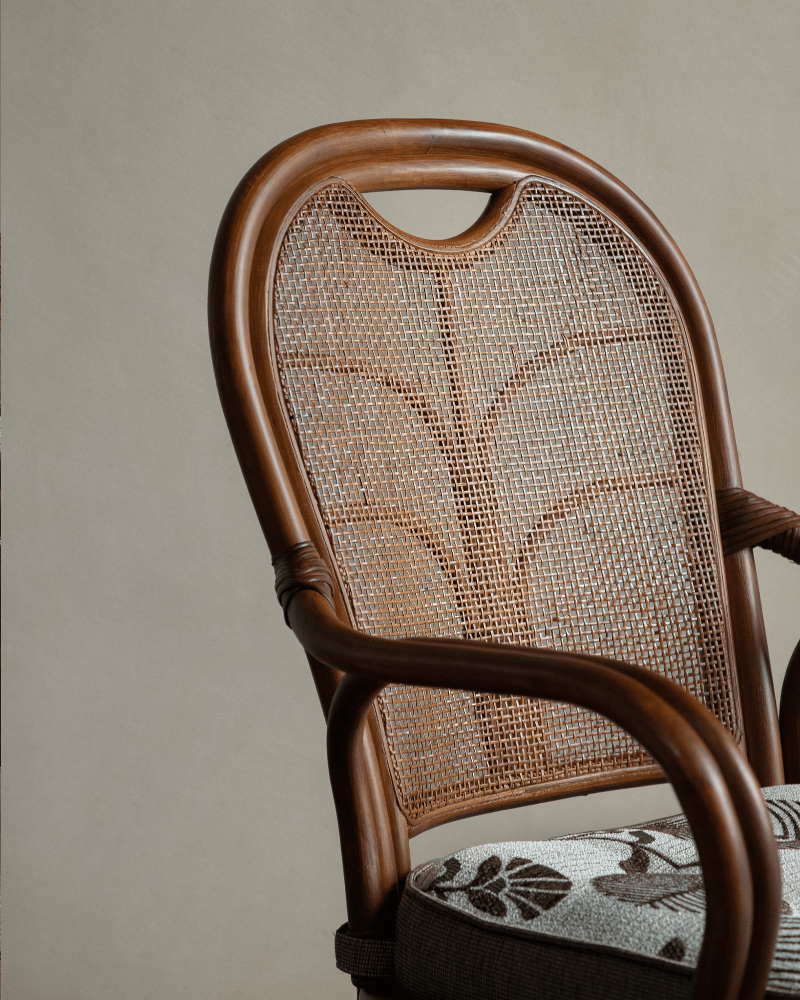 Ray Mini-Drehstuhl aus Rattan