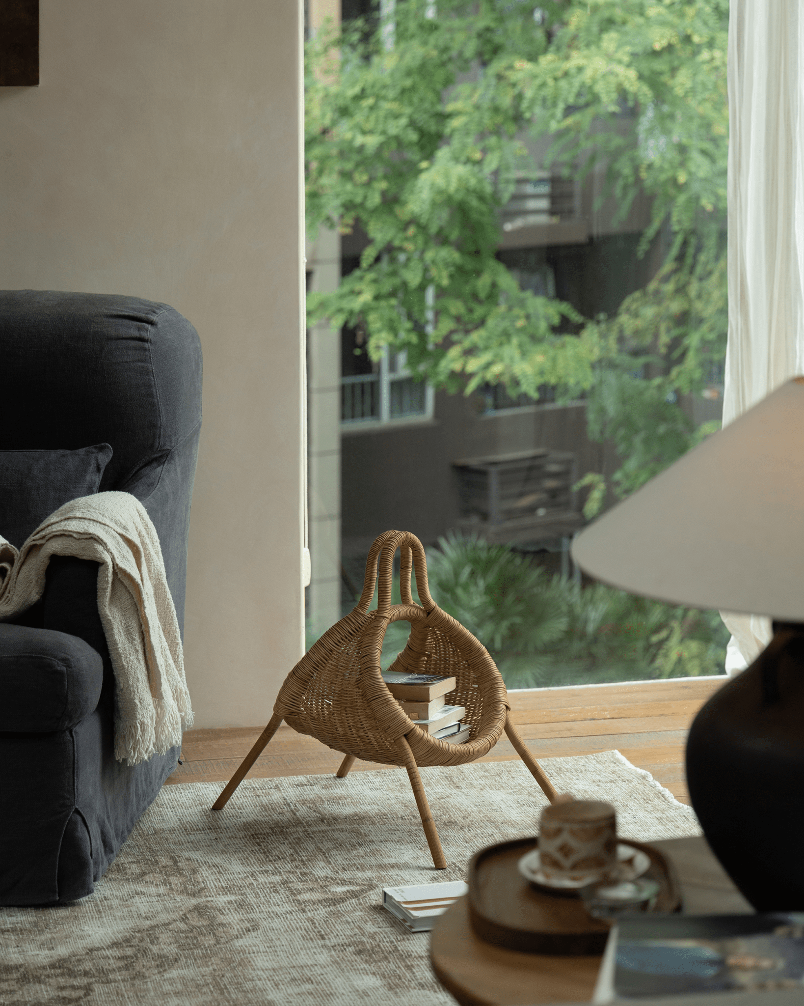 Molly Rattan Storage Basket