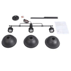 3-flammige Pendelleuchte im industriellen Landhausstil, linear, Metall, Kücheninsel-Pendelleuchte, Oberfläche in geöltem Bronze-Finish