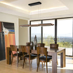 3/5-flammige integrierte LED-Kronleuchter-Pendelleuchte aus Holz für Kücheninseln