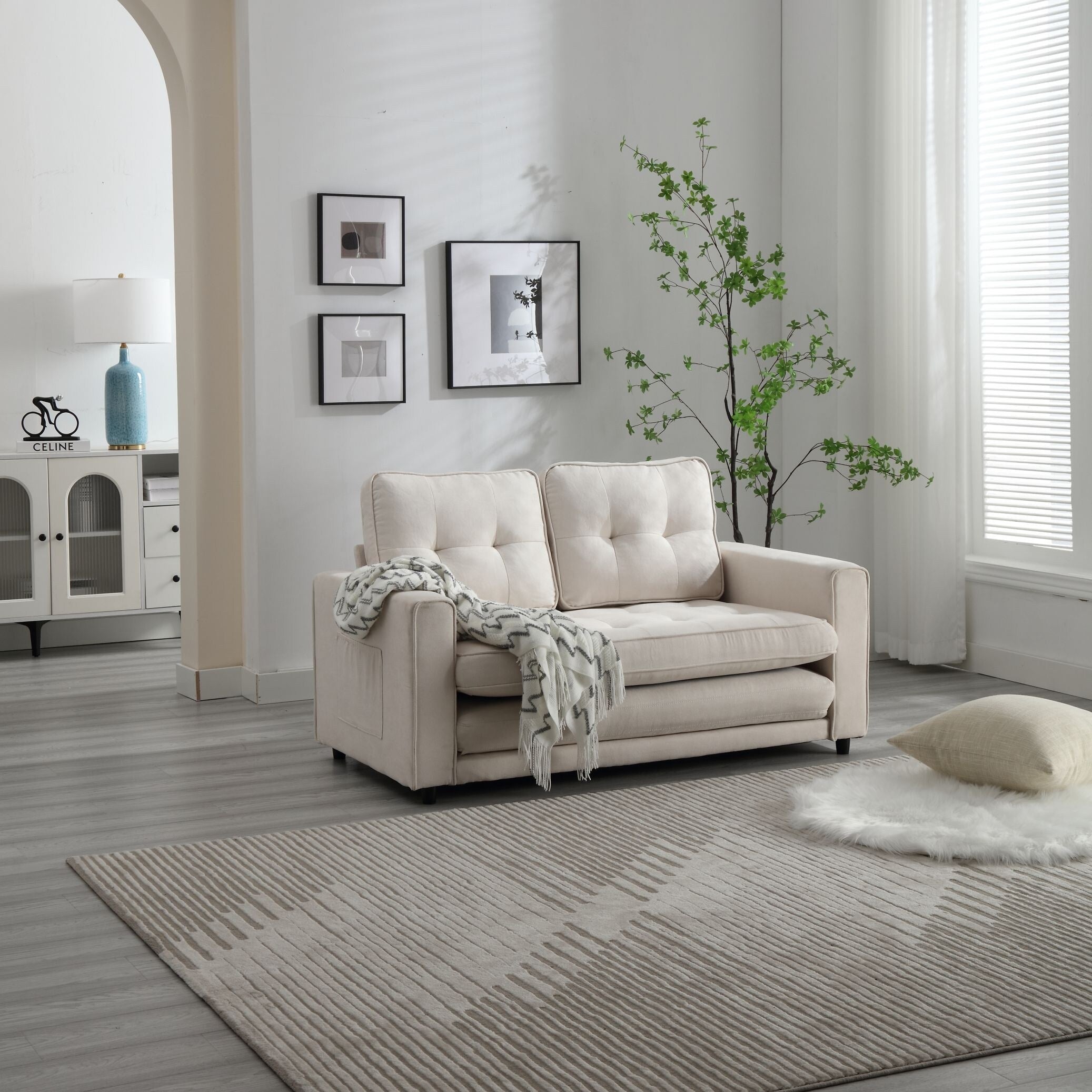 3-fach faltbares Futon-Schlafsofa